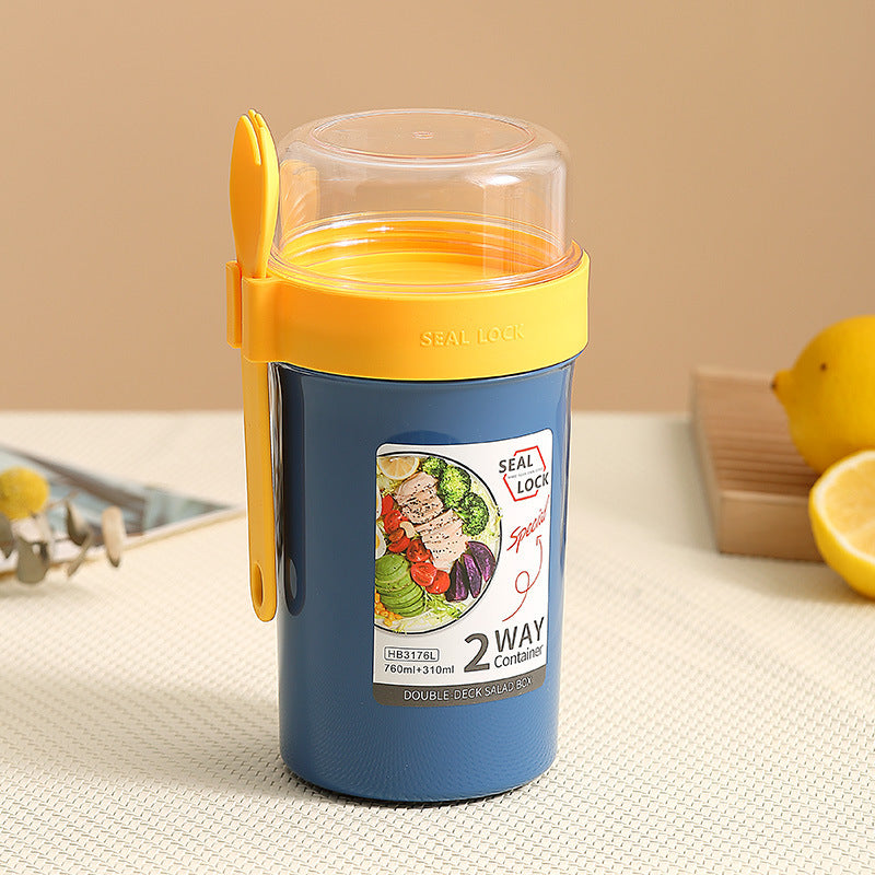 Portable Double-Layer Breakfast Cup