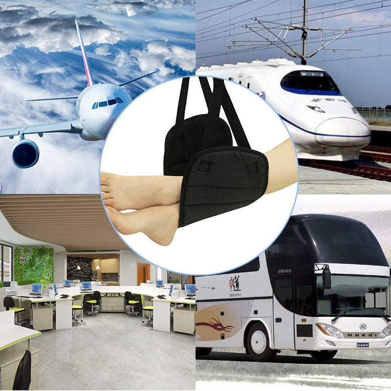 Folding high speed rail airplane travel pad office lunch break practical foot pad hammock