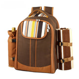 Insulated Picnic Backpack with Tableware Set