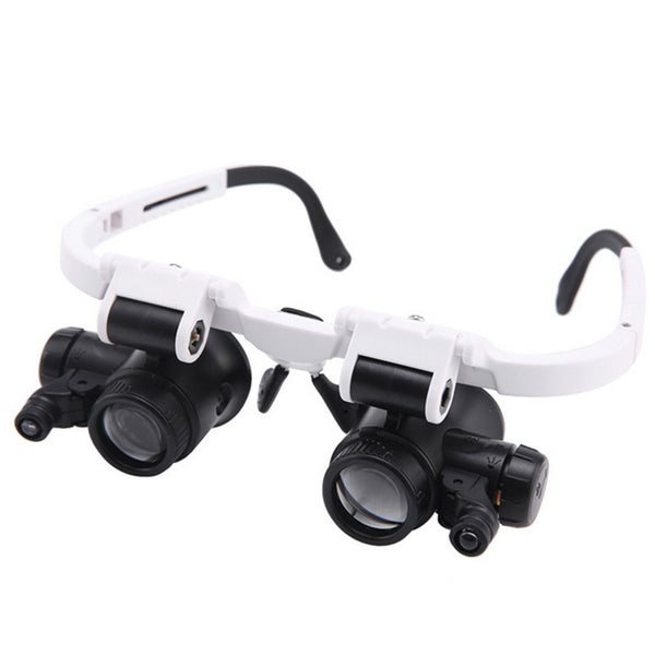 9892H-1 Head-mounted Glasses Magnifying Glass 8 Times 23 Times Clock Maintenance Identification High-definition LED Magnifying Glass