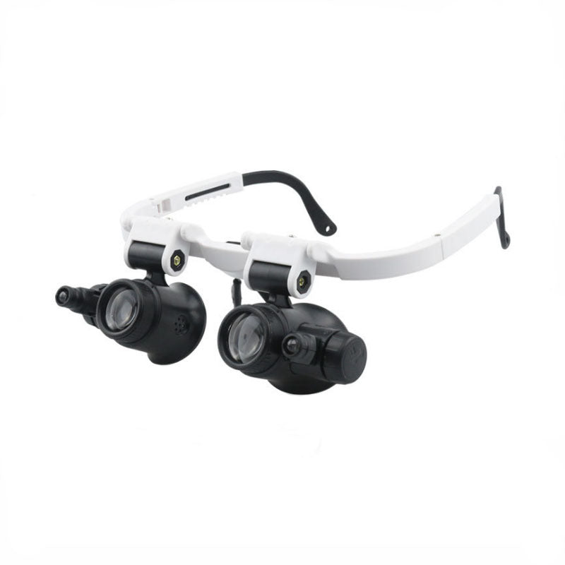 9892H-1 Head-mounted Glasses Magnifying Glass 8 Times 23 Times Clock Maintenance Identification High-definition LED Magnifying Glass