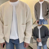 Men’s Zip Up Knitted Cardigan Sweater