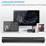 4D Computer Speaker Bar Stereo Sound subwoofer Bluetooth Speaker For Macbook Laptop Notebook PC Music Player Wired Loudspeaker