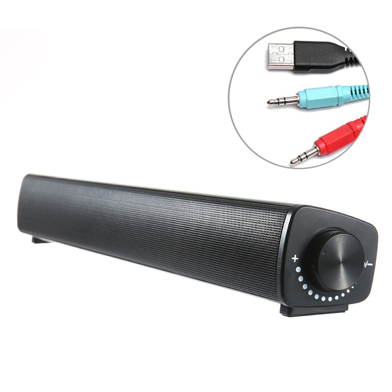 4D Computer Speaker Bar Stereo Sound subwoofer Bluetooth Speaker For Macbook Laptop Notebook PC Music Player Wired Loudspeaker