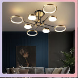Nordic Iron LED Chandelier with Adjustable 3-Tone Lighting