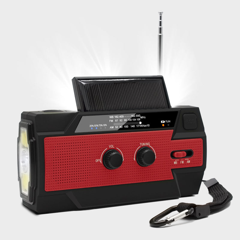 Weather Radio Cross Border Supply Amazon Mobile Phone Charging Hand Crank Solar Am Fm Wb Radio