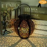 Illuminate Outdoors Solar Wrought Iron Lantern
