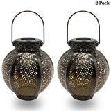 Illuminate Outdoors Solar Wrought Iron Lantern