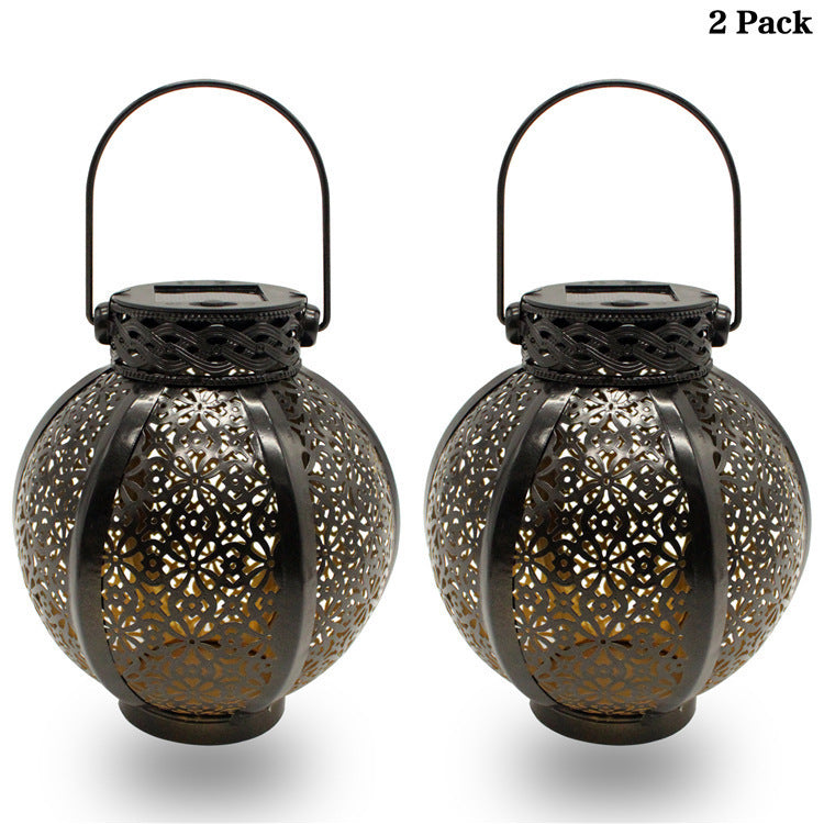 Illuminate Outdoors Solar Wrought Iron Lantern