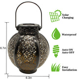 Illuminate Outdoors Solar Wrought Iron Lantern
