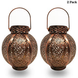 Illuminate Outdoors Solar Wrought Iron Lantern