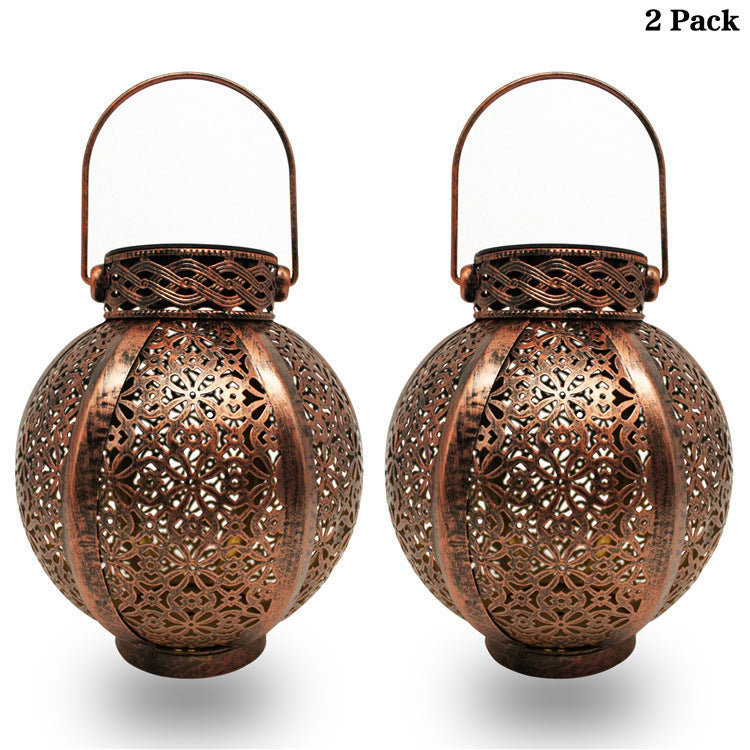 Illuminate Outdoors Solar Wrought Iron Lantern