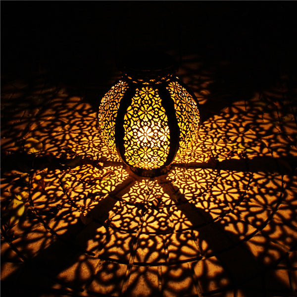 Illuminate Outdoors Solar Wrought Iron Lantern