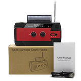 Weather Radio Cross Border Supply Amazon Mobile Phone Charging Hand Crank Solar Am Fm Wb Radio