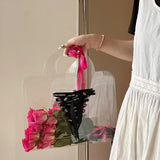 Elegant Transparent Flower Bag