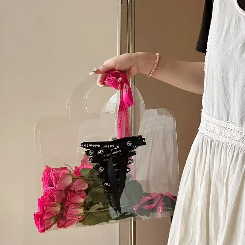 Elegant Transparent Flower Bag