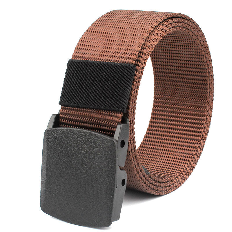 Men&#039;s Imitation Nylon Tactical Woven Canvas Belt Outdoor Training Leisure Iron-free Security Belt