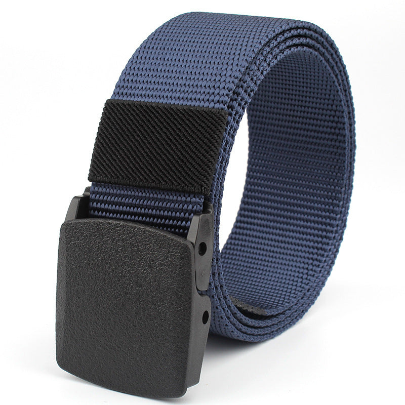 Men&#039;s Imitation Nylon Tactical Woven Canvas Belt Outdoor Training Leisure Iron-free Security Belt