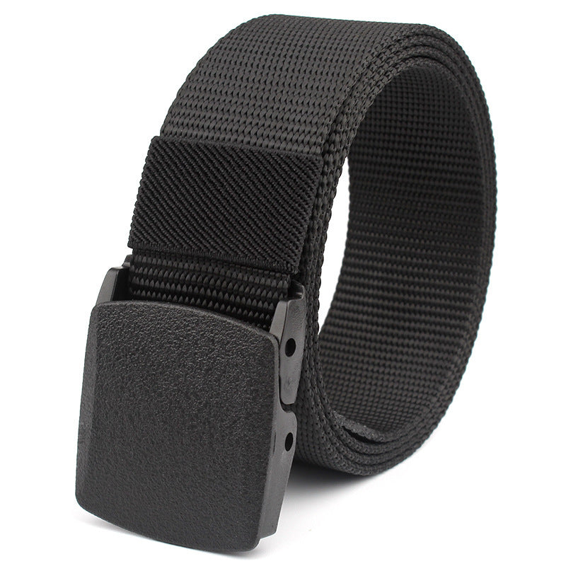 Men&#039;s Imitation Nylon Tactical Woven Canvas Belt Outdoor Training Leisure Iron-free Security Belt