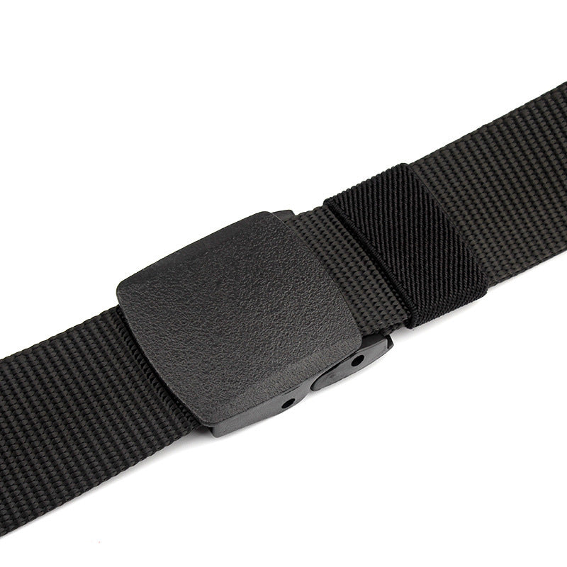 Men&#039;s Imitation Nylon Tactical Woven Canvas Belt Outdoor Training Leisure Iron-free Security Belt