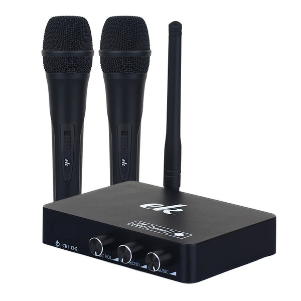 Home Wireless K Song Set National V-segment Two Microphone Sound Card Digital Reverberation Adjustment