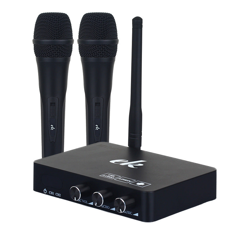 Home Wireless K Song Set National V-segment Two Microphone Sound Card Digital Reverberation Adjustment