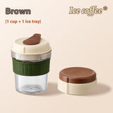 500ML Iced Coffee Bottle with Ice Cube Tray