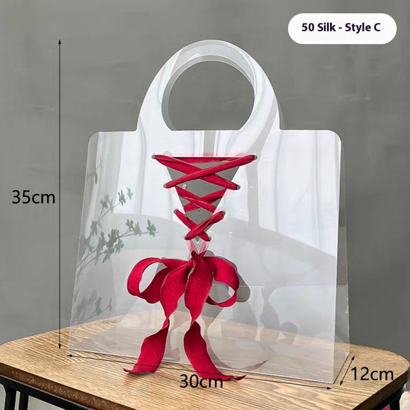 Elegant Transparent Flower Bag