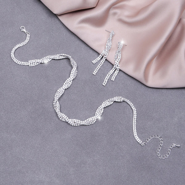 Exquisite Statement Necklace & Earring Set – 2 Pcs