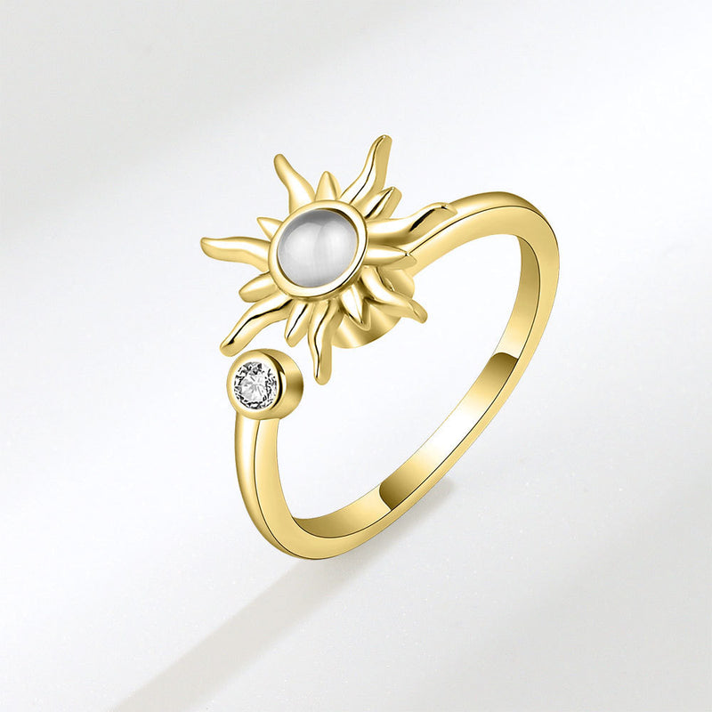 Rotating Sunflower Anti-Stress Ring