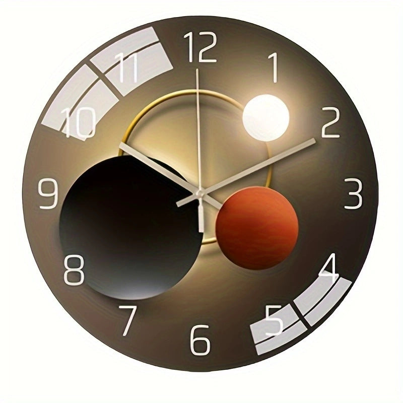 Tempered Glass Mute Wall Clock