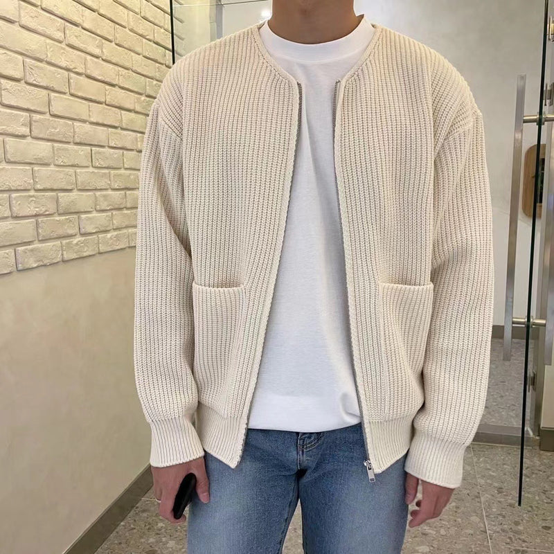 Men’s Zip Up Knitted Cardigan Sweater