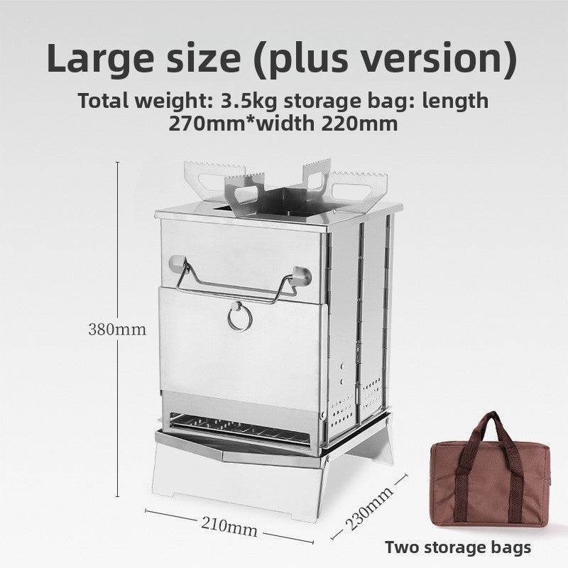 Portable Stainless Steel Folding BBQ Stove