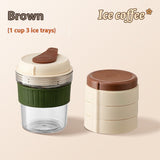 500ML Iced Coffee Bottle with Ice Cube Tray