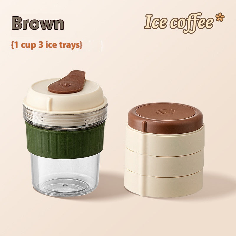 500ML Iced Coffee Bottle with Ice Cube Tray