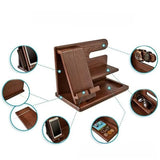 Walnut Wood Desktop Phone Stand