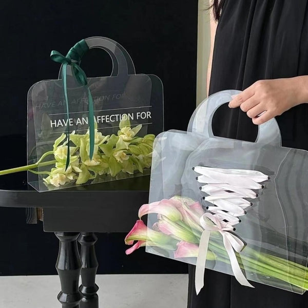 Elegant Transparent Flower Bag
