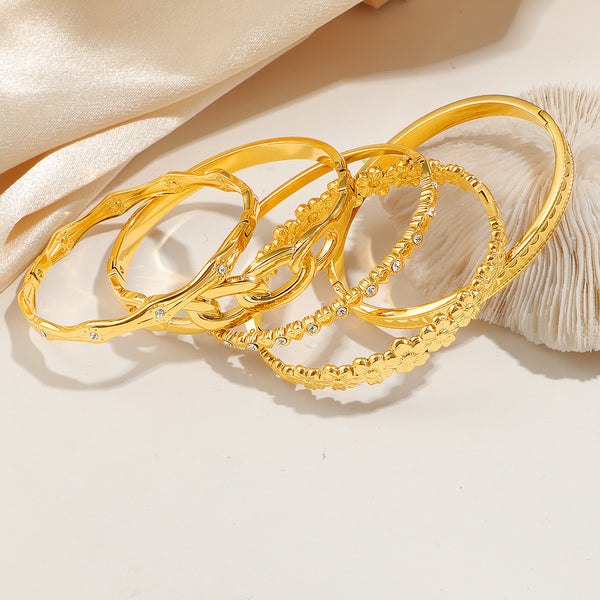 Titanium Steel 18K Zircon Bracelet – Niche INS Design