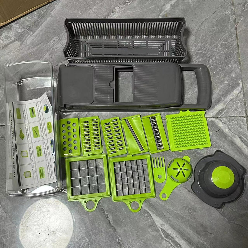 Multi-function Vegetable Cutter 12 Pieces Kitchen Gadget