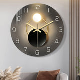 Tempered Glass Mute Wall Clock