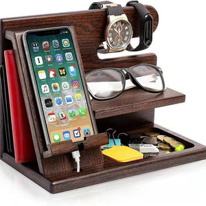 Walnut Wood Desktop Phone Stand