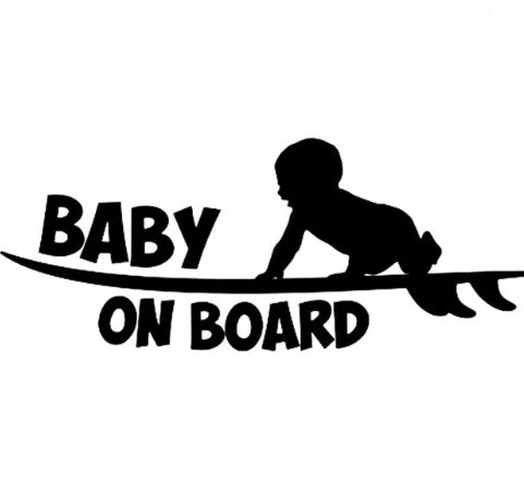 Cute Baby On Board Car Sticker