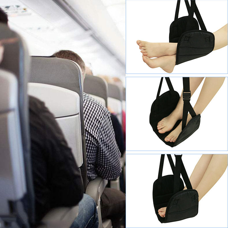 Folding high speed rail airplane travel pad office lunch break practical foot pad hammock