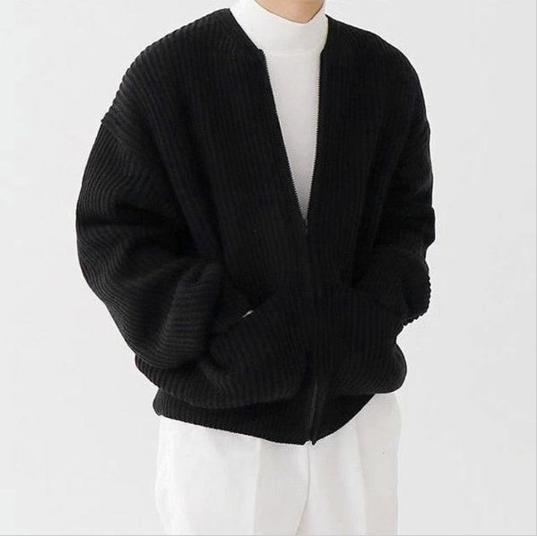 Men’s Zip Up Knitted Cardigan Sweater