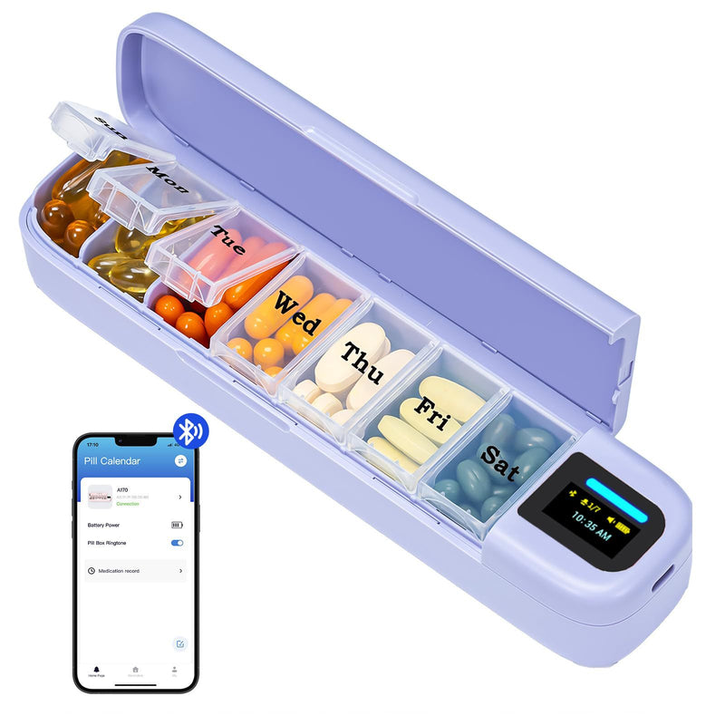 Portable Pill Organizer with Timer Alarm