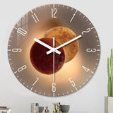 Tempered Glass Mute Wall Clock