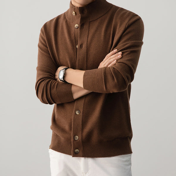 Men's Semi-Turtleneck Thick Sweater – Old Money Style
