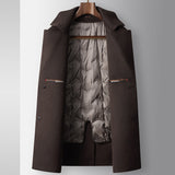 Men's Mid-Length High-End Detachable Down Coat