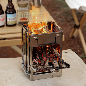 Portable Stainless Steel Folding BBQ Stove