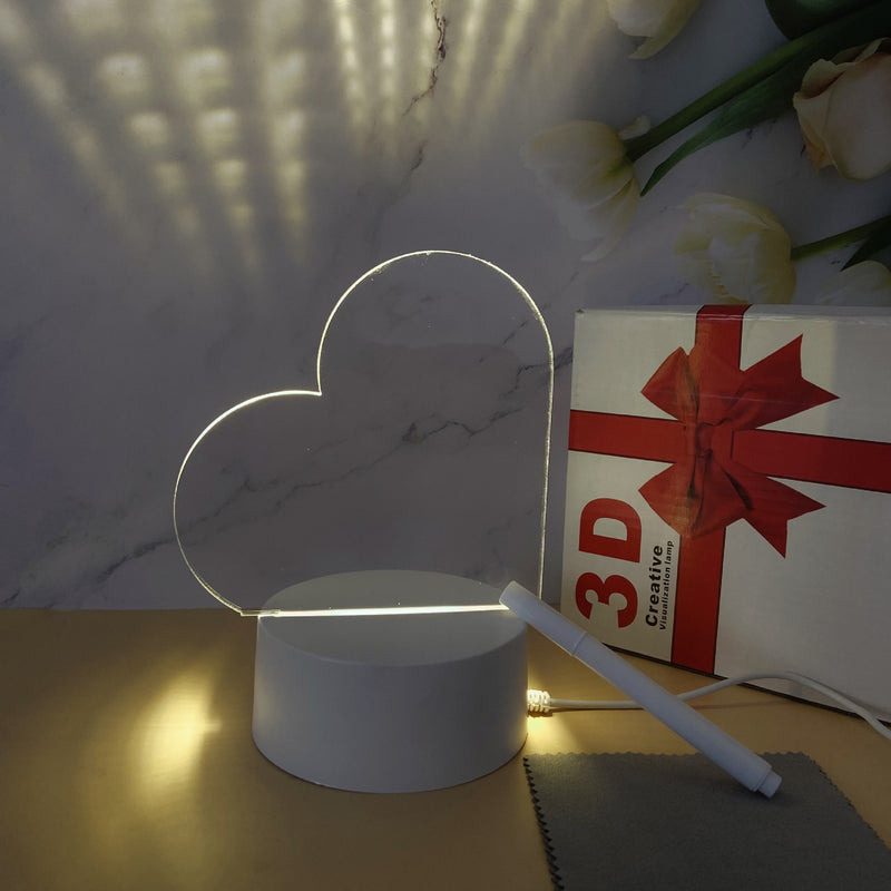 USB-Powered Acrylic LED Writing Board Night Light